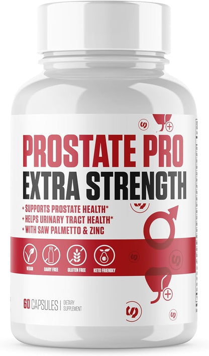 VITALUX || #1 Rated Premium Prostate Support Supplement || Urinary Tract Health, Helps Prostate Function | Ultra Dosed Formula w/ 30 Powerful Ingredients | 3rd Party Tested + USA Made - 60 Capsules