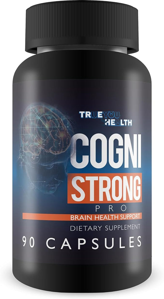 Cogni Strong Pro - Brain Health Support Supplement for Memory, Focus, Clarity, & Mood - Brain Health Supplements for Adults with Ginseng, Turmeric, Green Tea, & Vitamin D - Nootropic Brain Booster