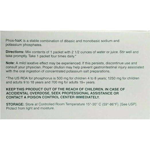 MCK27102700 - Phos-NaK Dietary Supplement Sodium / Potassium / Phosphorus 160 mg - 280 mg - 250 mg Unit Dose, Oral Powder Concentrate Packet Fruit Flavor