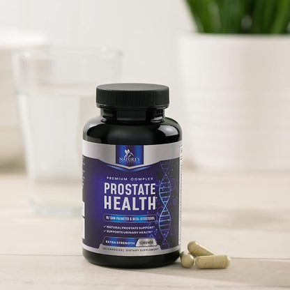 Prostate Support Supplement for Men's Health - Supplements Formula with Saw Palmetto, Beta Sitosterol, Stinging Nettle, Pumpkin Seed, Lycopene - Supports Prostate & Urinary Health - 120 Capsules