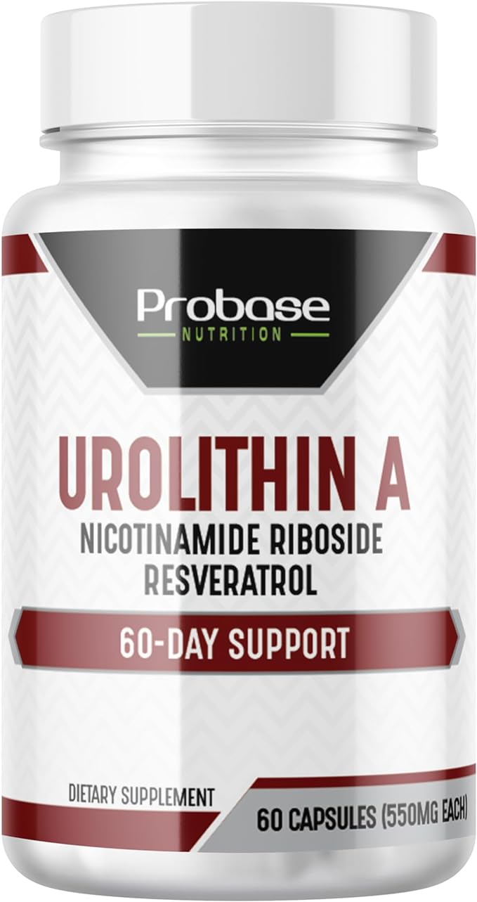 Urolithin A - [60-Day Supply] - with Added NR and Resveratrol - Alternative to NMN, NAD, CoQ10, PQQ for Healthy Aging