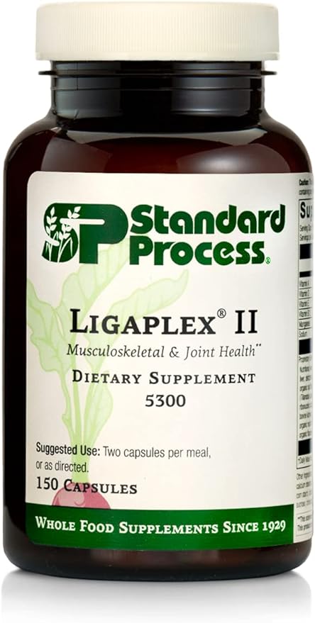 Standard Process Ligaplex II - Joint & Bone Support Supplement - Manganese Supplement with Vitamin B12, Vitamin A & Vitamin D - Skeletal System & Joint Support Supplement - 150 Capsules