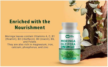 Moringa Leaf Powder Capsules (Tablets) - 300 Pills, 150 Servings, 1000 mg (1 Pack)