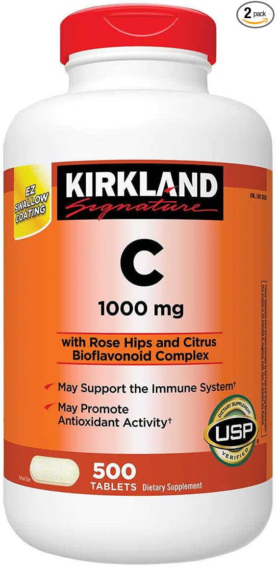 Kirkland Signature Vitamin C 1000 mg., 500 Tablets (2 Pack)