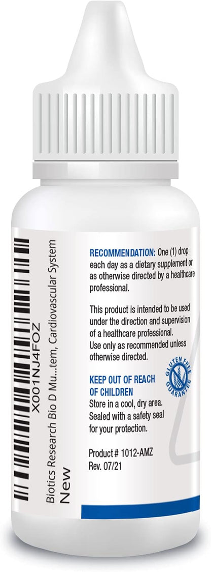 Biotics Research Bio D Mulsion Forte Vitamin D3 Liquid Drops 5 for Best Absorption, Strengthens Bones, Supports The Immune System, Cardiovascular System