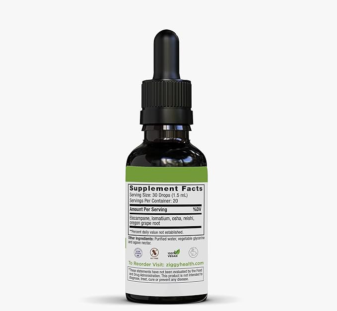 Premium Organic Oregon Grape Root Tincture - Alcohol-Free Extract, 1oz | Herbal Support | Ziggy Health