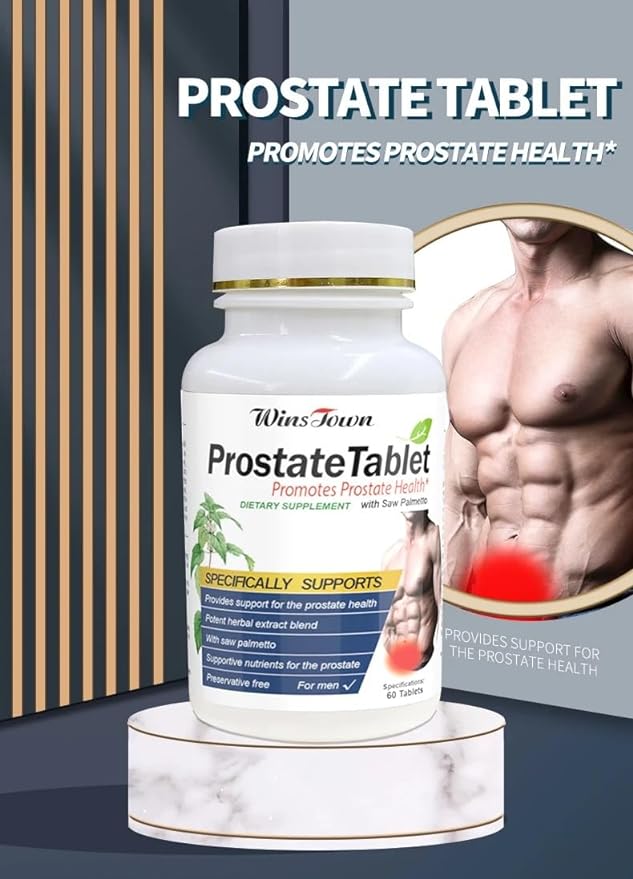 Prostate Tablet, Saw Palmetto Prostate Health Supplements for Men, Bladder & Urinary Relief, 60 Tablets