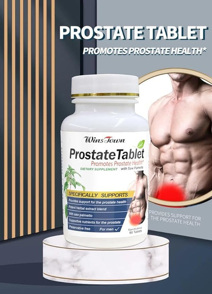 Prostate Tablet, Saw Palmetto Prostate Health Supplements for Men, Bladder & Urinary Relief, 60 Tablets