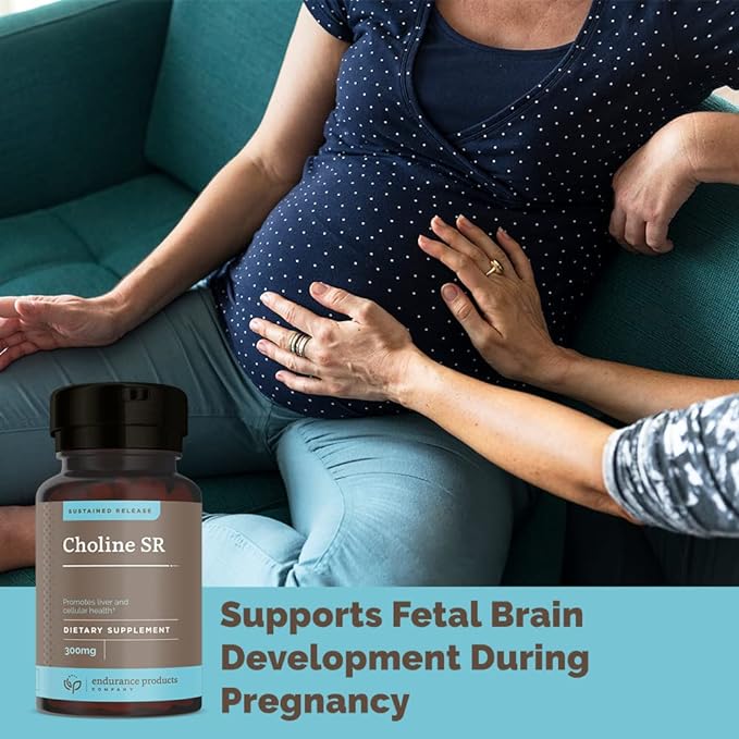 Choline Bitartrate Sustained Release - 300mg 200 Tablet - Promotes Brain Health, Mental Focus & Memory - Prenatal Supplement for Development & Growth - 100% Vegan & Non-GMO Co.