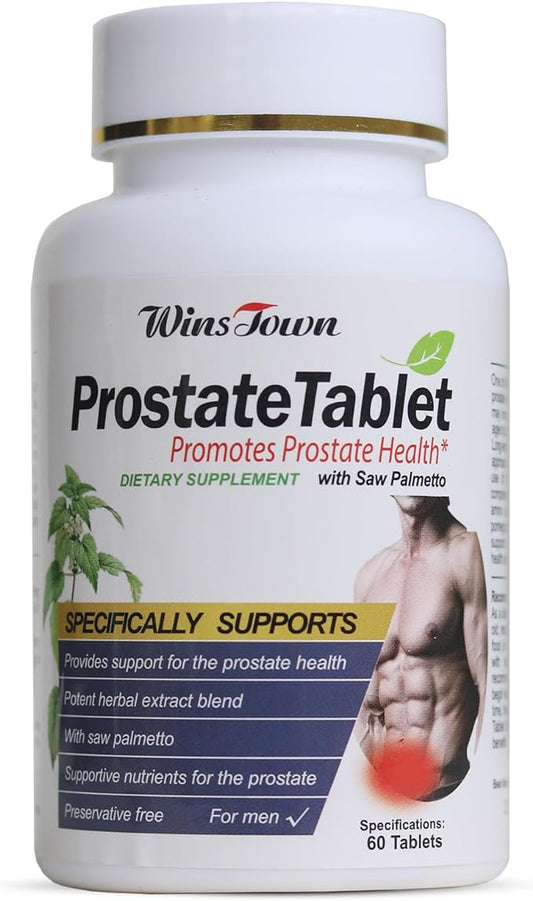 Prostate Tablet, Saw Palmetto Prostate Health Supplements for Men, Bladder & Urinary Relief, 60 Tablets