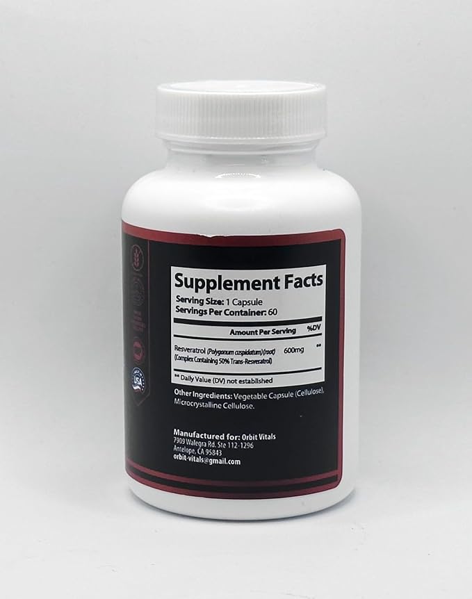 Elite Resveratrol 600 Complex Standardized Trans-Resveratrol