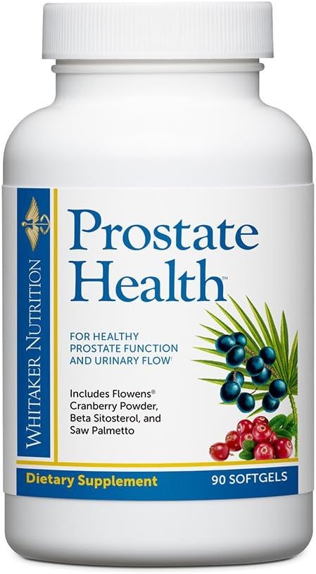 Dr. Whitaker's Prostate Health with Saw Palmetto Extract, Flowens Cranberry Powder and Beta Sitosterol to Support Prostate Function, Bladder Health, and Promotes Peak Urinary Flow, 90 softgels