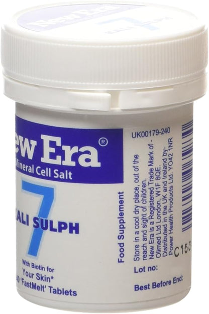 New Era No 7 Kali Sulph Mineral Cell Salt (TISSUE SALT) 240 Tablets