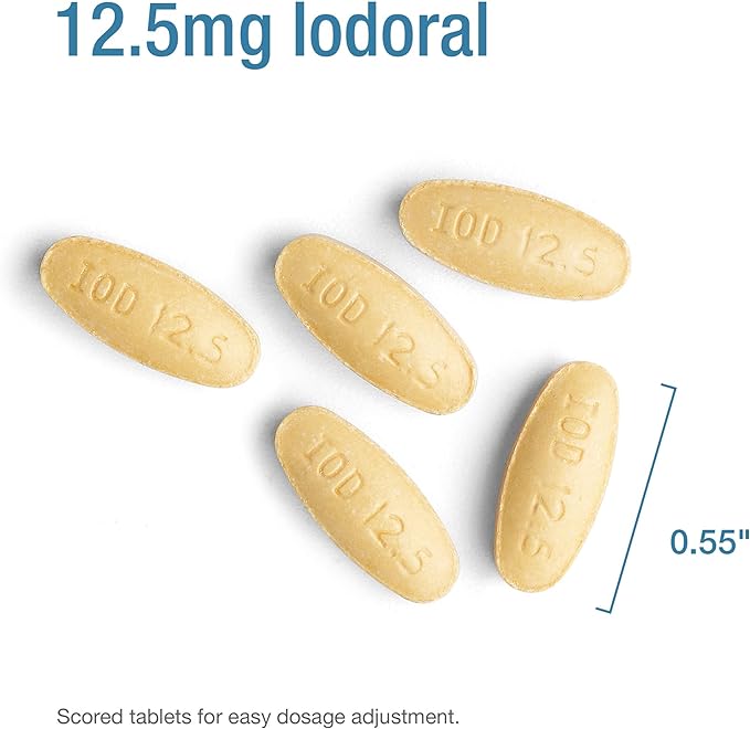 Iodoral 12.5 mg - Original High Potency Lugol Solution Iodine Nutritional Supplement - Energy and Thyroid Support - 120 Tablets