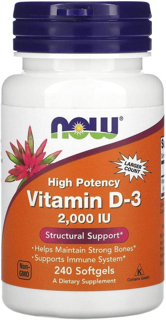 Now Foods - Vitamin D-3 2000 IU 240 softgels