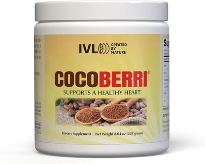 CocoBerri - Mixed of Alkalized Cocoa Powder and Resveratrol-Rich Berries - Supports a Healthy Heart, Reduce Oxidative Stress, Antioxidants (30 Servings)