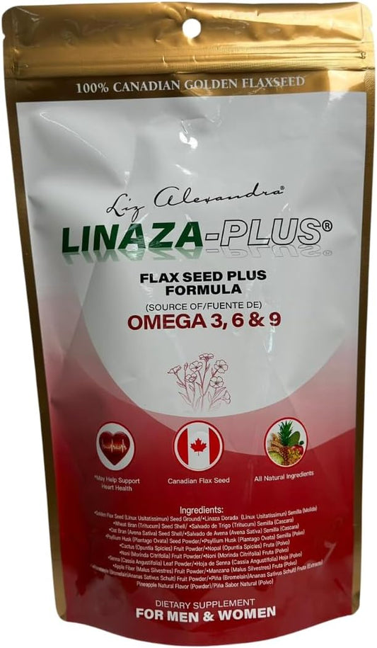 Linaza Plus - Flax Seed Plus Omega 3, 6 & 9 - Flax Seed - Ground Flaxseed - Flax Seed Ground - linaza En Semilla - Flax Seed Powder - Linaza molida