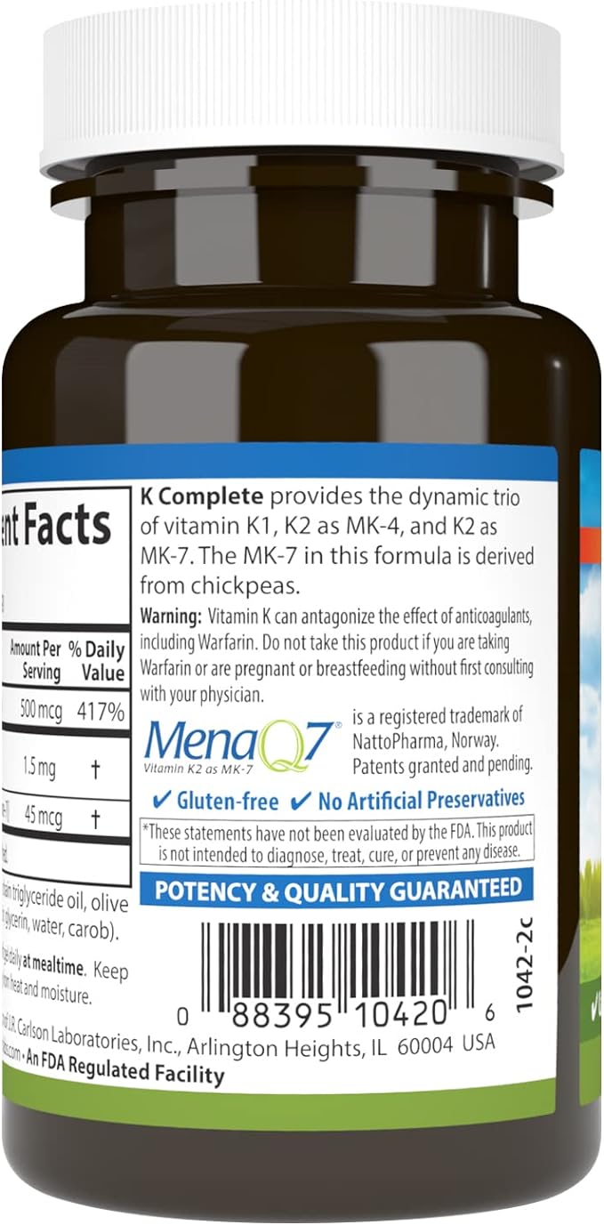 Carlson Labs K Complete Softgels, 90 Count