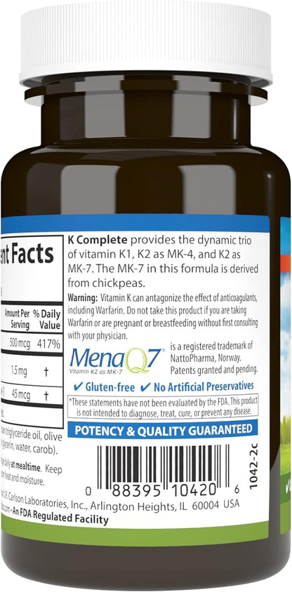 Carlson Labs K Complete Softgels, 90 Count