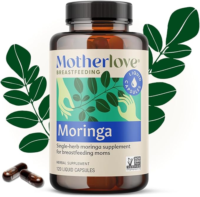 Motherlove Moringa (60 Liquid caps) Lactation Supplement to Support Breast Milk Supply—Non-GMO, Organic Herbs, Vegan, Kosher