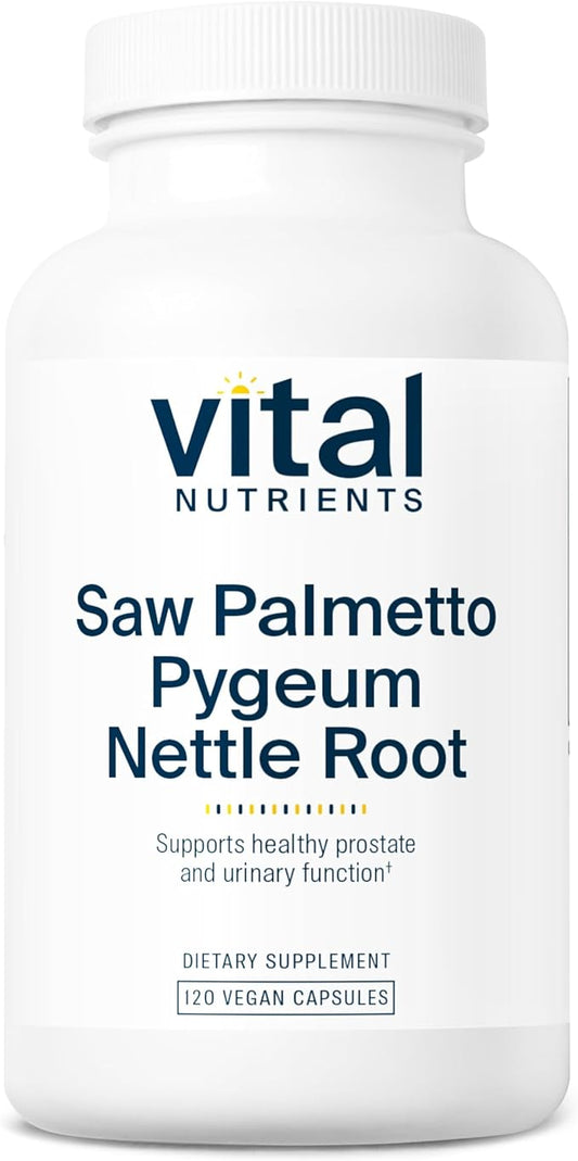 Vital Nutrients Saw Palmetto with Pygeum & Nettle Root | Vegan Saw Palmetto for Men Supports Healthy Prostate Function* | Vegan Saw Palmetto Extract Supplement | Gluten, Dairy, Soy Free | 120 Capsules