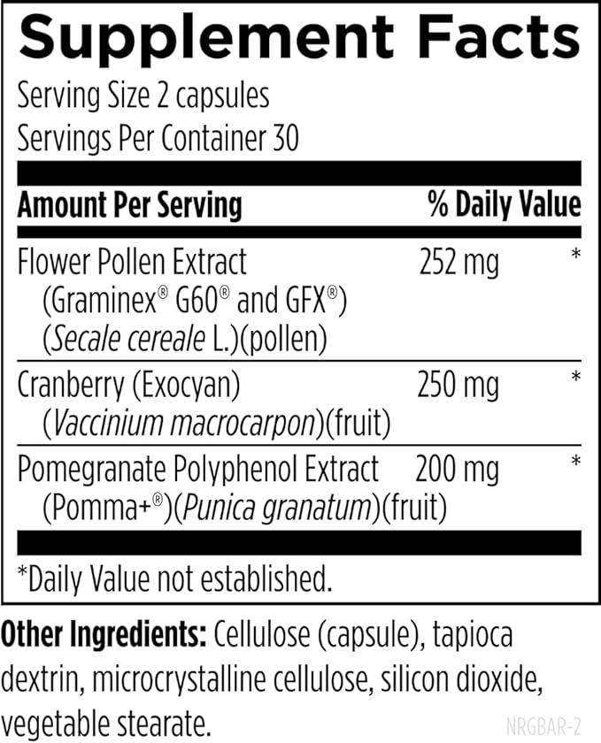 Designs for Health Prostect - Saw Palmetto-Free Prostate Supplements for Men - Urinary Function + Prostate Support - Cranberry, Pollen + Pomegranate Extract - Men's Health Supplement (60 Capsules)