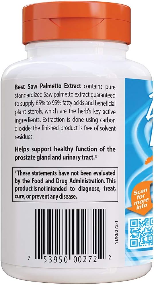 Doctor's Best Saw Palmetto 320 Mg Softgels, 180 Count