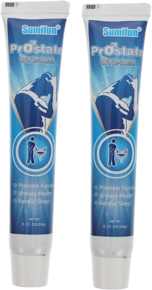 Healifty 2pcs Prostate Cream Men Prostate Health Supplement Urine Removing Cream Urgency Symptoms Remover White