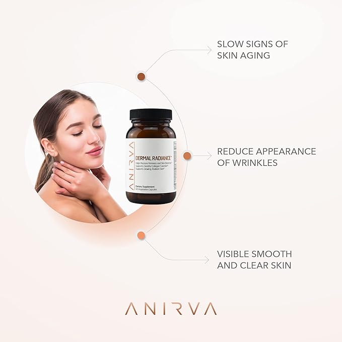 Skin Supplement with Antioxidants, Health and Beauty Supplements with Multivitamins for Glowing Skin, Anti Aging Vitamins Dermal Radiance