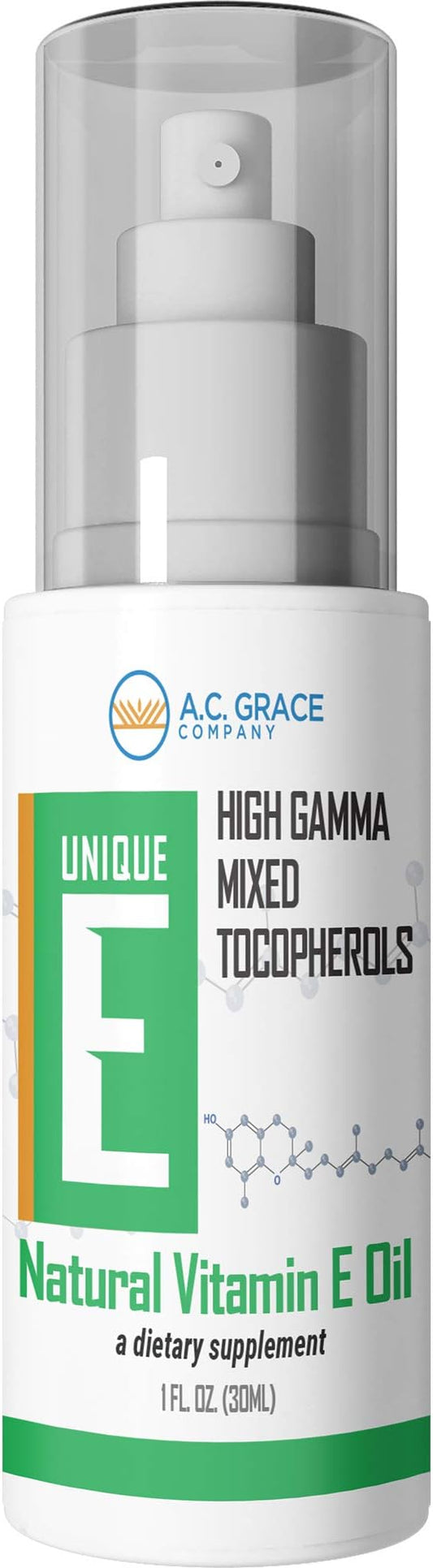 UNIQUE E A.C. Grace Company, Mixed Tocopherols Concentrate Liquid, 1 fl oz (30 ml)