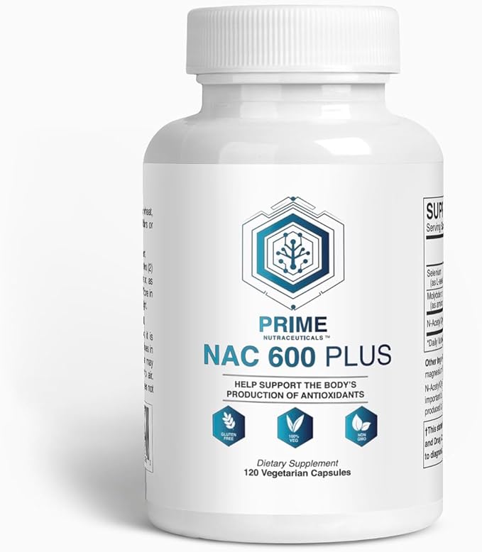 NAC 600 mg for Lung Health, Liver Support, Immune Support, Cognitive Function, Respiratory Health & Antioxidants - with Selenium and Molybdenum