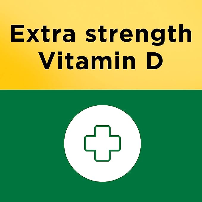 Nature Made Extra Strength Vitamin D3 5000 IU (125 mcg), Dietary Supplement for Bone, Teeth, Muscle and Immune Health Support, 360 Softgels, 360 Day Supply