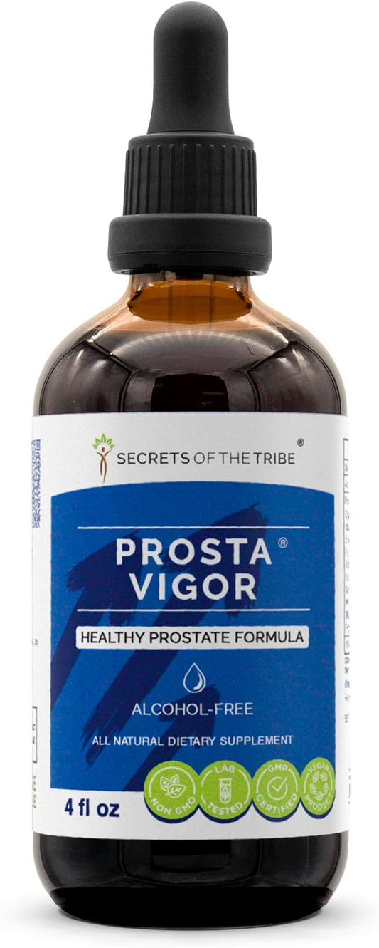 Prosta Vigor Alcohol-Free, Glycerite Pygeum, Maca, Stinging Nettle, Reishi Mushroom, Red Clover, Spearmint, Saw Palmetto, White Peony. Tincture Herbal Extract Healthy Prostate Formula 4 OZ