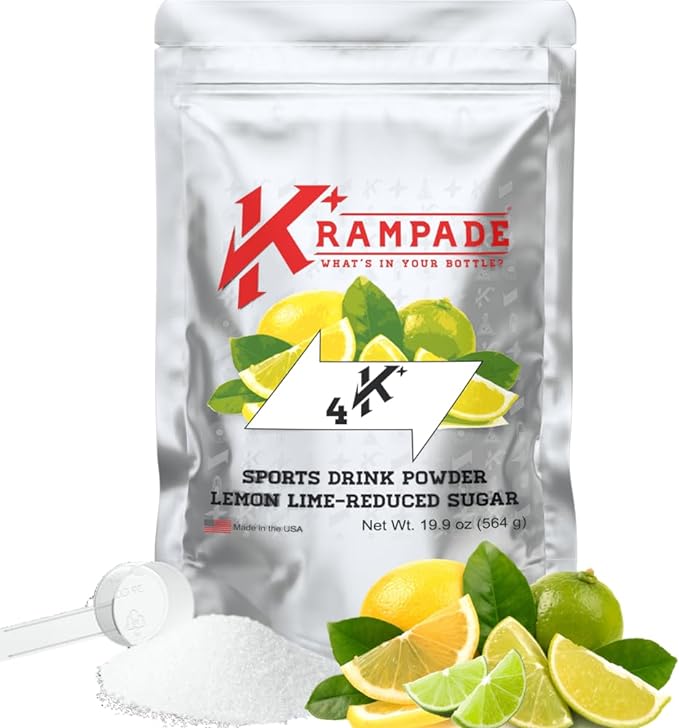 Electrolytes Powder Potassium Supplement - 4000 mg K+, 4X More Than Coconut Water | Instant Cramp Relief | Hydration Powder