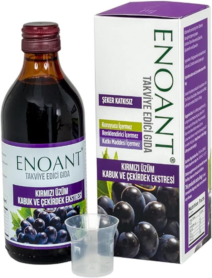 DEMMEX Enoant Black Grape Skin and Seed Liquid Extract, Grape Polyphenol Concentrate, 47 mg/ml Total Polyphenols - 682X More Than Red Wine, Resveratrol, Quercetin, Catechins, 250ml - 8.45 Fl Oz (1)