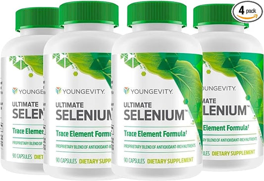 (INTERNATIONAL SHIPPING) Youngevity Ultimate Selenium 100 mcg 4 Bottles 90 Capsules Each