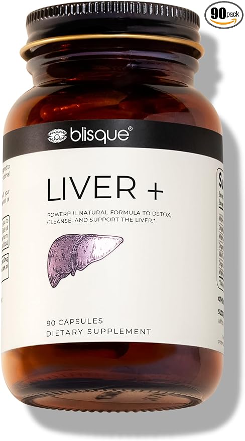 Blisque – Liver Complex Supplement to Detox, Cleanse, and Repair The Liver | Doctor-Approved | Natural Ingredients | Milk Thistle, Dandelion, and Burdock Root | 90 Capsule Pills