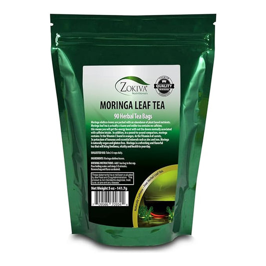 Moringa Tea Organic 90 Bags 100% Pure, All-natural, Antioxidant-rich Energy Booster