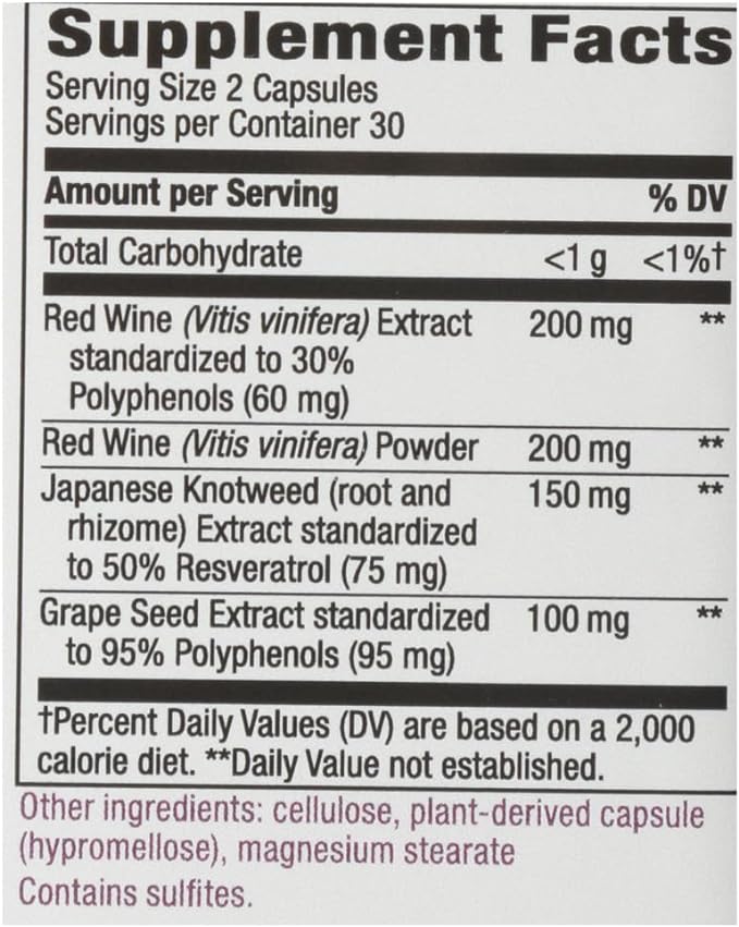 Resveratrol Nature's Way 60 VCaps