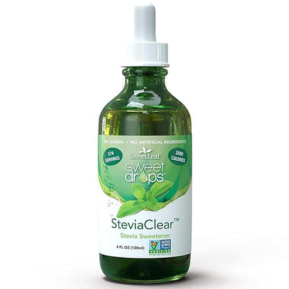 SweetLeaf Sweet Drops Liquid Stevia Sweetener, Stevia Clear, 4 oz