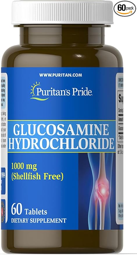 Puritan's Pride Glucosamine Hydrochloride 1000 mg Shellfish-Free-60 Tablets