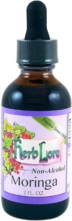 Herb Lore Moringa Liquid Tincture - 2 fl oz Alcohol Free - Moringa Leaf Extract Drops for More Breast Milk - Moringa Oleifera Lactation Supplement