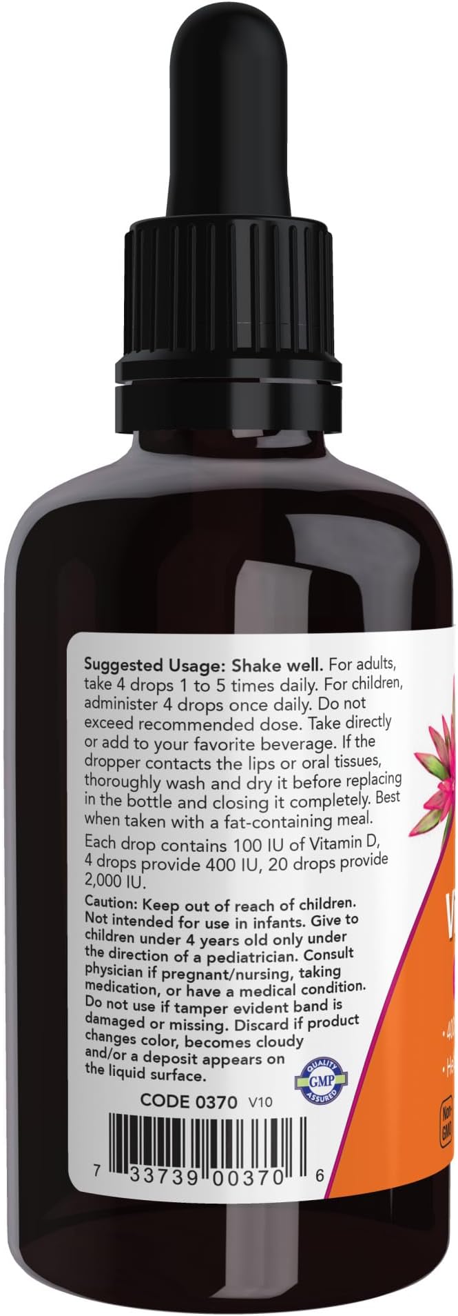 NOW Supplements, Liquid Vitamin D-3, Strong Bones*, Structural Support*, 2-Ounce (Pack of 2)