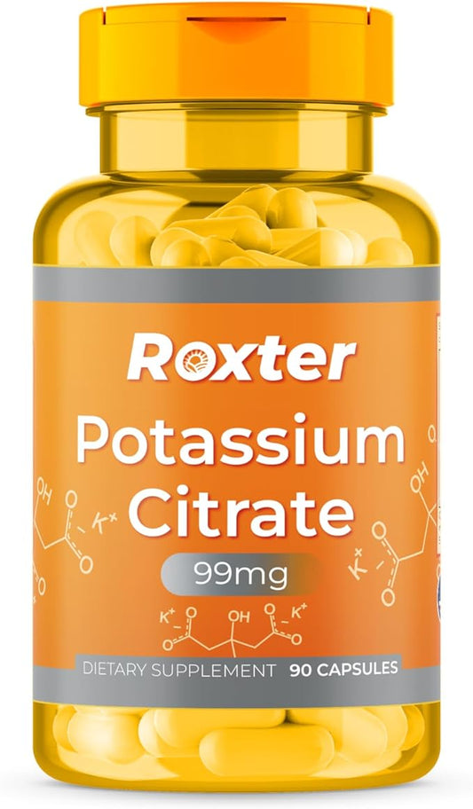 Supplements, Potassium Citrate 99 mg, Supports Electrolyte Balance and Normal pH*, Essential Mineral, 90 Veg Capsules