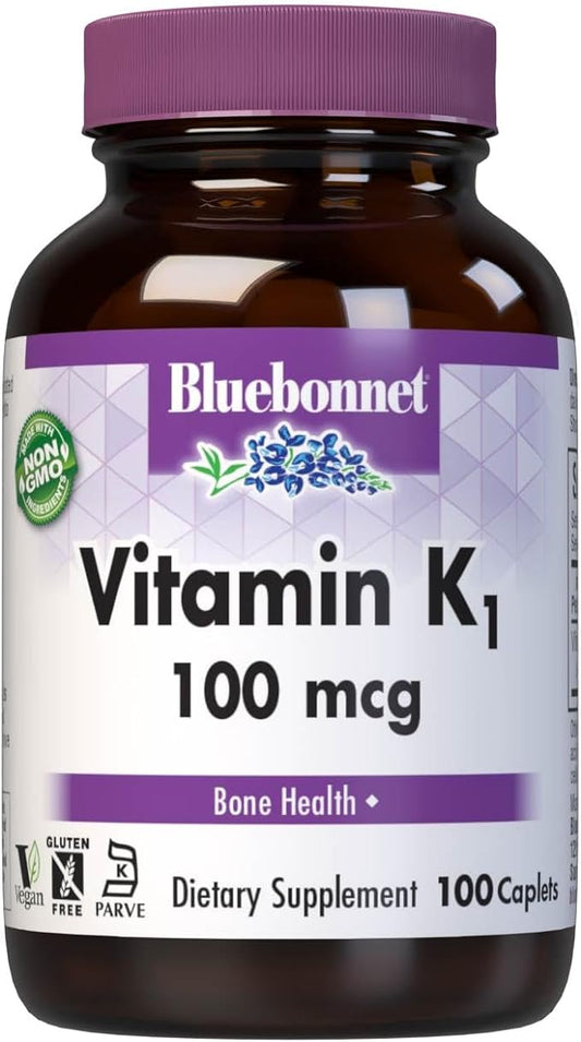 BlueBonnet Vitamin K1 Caplets, 100 Count