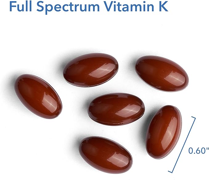 Allergy Research Group Full Spectrum Vitamin K - Vitamin K1 and K2 Supplement, Vitamin K Complex, MK-4, MK-7, Vitamin D3, Vitamin A - 90 Count