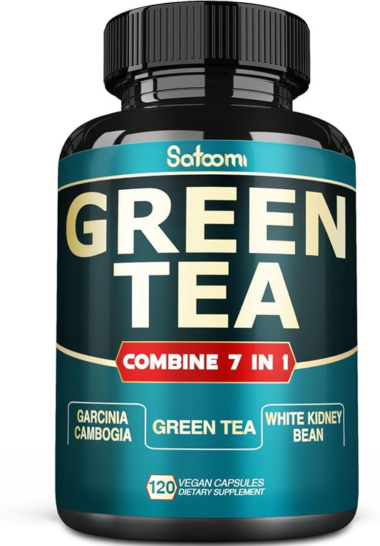 13x Green Tea Extract Capsules 13200mg per Serving with Garcinia Cambogia, Kidney Bean, Raspberry, Grape Seed, Gymnema & Forskohlii - Support Body Management, Mind & Immunity System - 120 Capsules