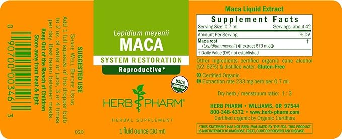 Herb Pharm Maca 1 oz Liquid