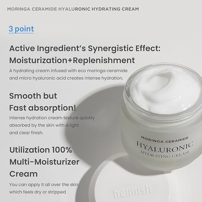 HEIMISH Moringa Ceramide Hyaluronic Hydrating Cream 50ml/1.69 fl.oz.