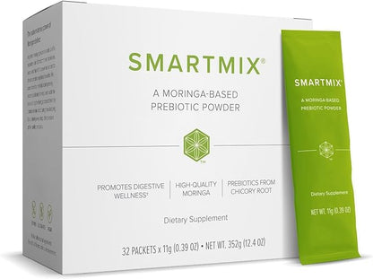 Isagenix SmartMix - A Moringa-Based Prebiotic Powder - Convenient Individual Serving Packets - 32 Servings - Light Tropical Flavor